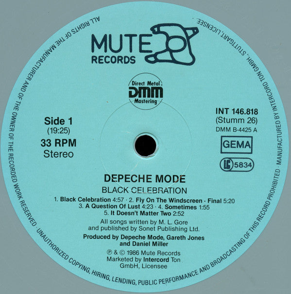 Depeche Mode : Black Celebration (LP, Album, Gre)