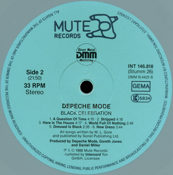 Depeche Mode : Black Celebration (LP, Album, Gre)