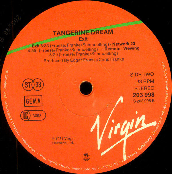 Tangerine Dream : Exit (LP, Album)