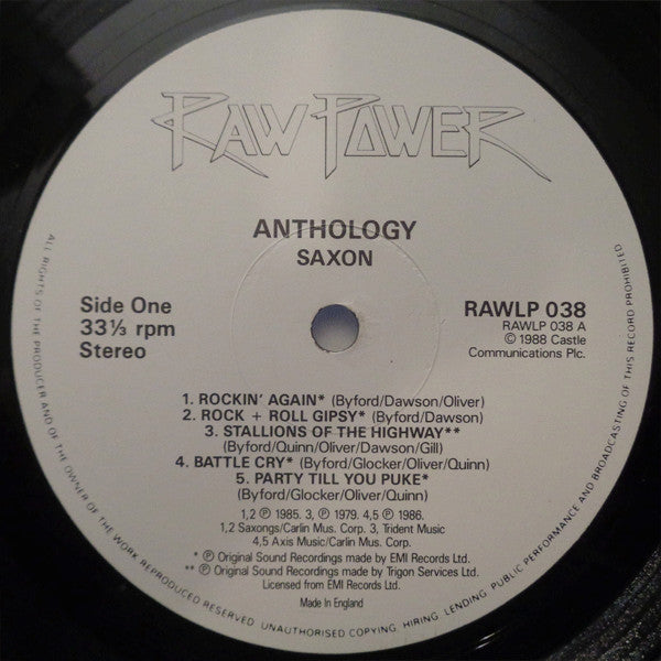 Saxon : Anthology (2xLP, Comp)