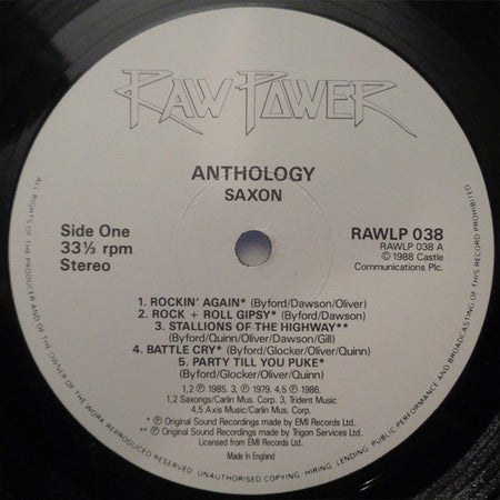 Saxon : Anthology (2xLP, Comp)