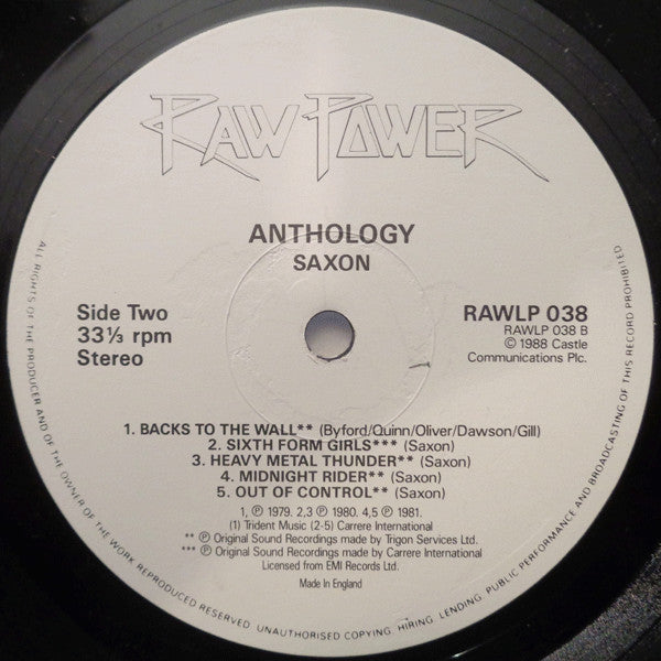 Saxon : Anthology (2xLP, Comp)