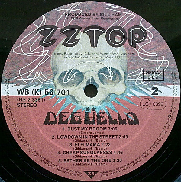 ZZ Top : Degüello (LP, Album, RE)