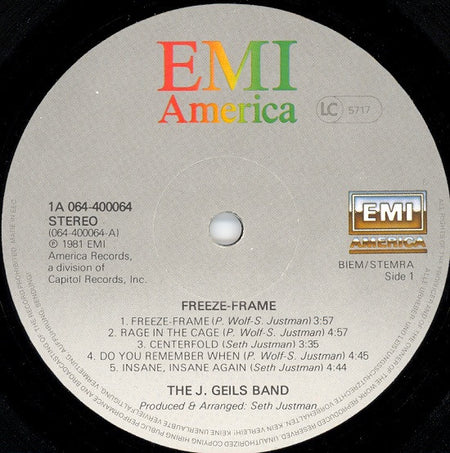 The J. Geils Band : Freeze-Frame (LP, Album, Gre)