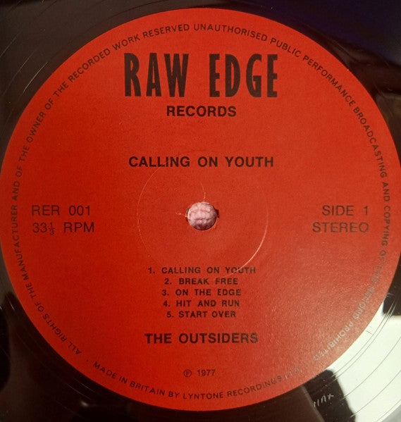 The Outsiders (2) : Calling On Youth (LP, Album, Ful)
