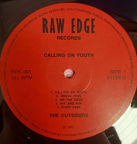 The Outsiders (2) : Calling On Youth (LP, Album, Ful)