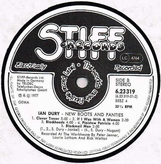 Ian Dury : New Boots And Panties!! (LP, Album)