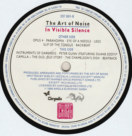 The Art Of Noise : In Visible Silence (LP, Album)