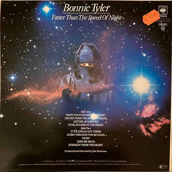 Bonnie Tyler : Faster Than The Speed Of Night (LP, Album)