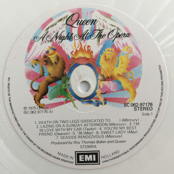 Queen : A Night At The Opera (LP, Album, Ltd, Whi)