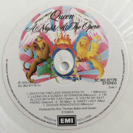 Queen : A Night At The Opera (LP, Album, Ltd, Whi)