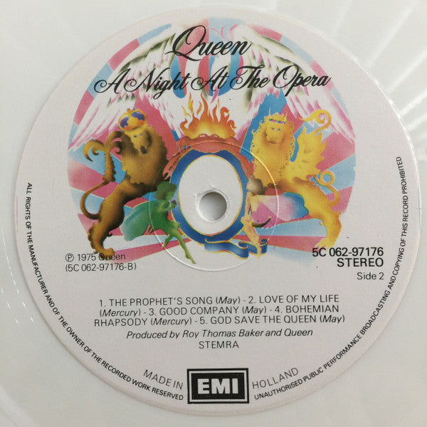 Queen : A Night At The Opera (LP, Album, Ltd, Whi)