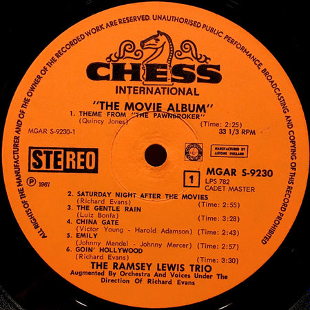 The Ramsey Lewis Trio : The Movie Album (LP, Album)
