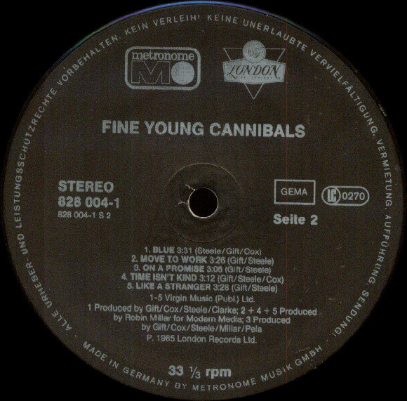Fine Young Cannibals : Fine Young Cannibals (LP, Album)