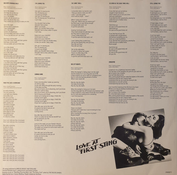 Scorpions : Love At First Sting (LP, Album, Club)