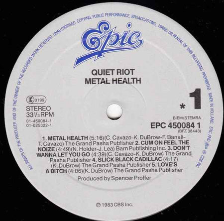 Quiet Riot - Metal Health (LP) (Very Good Plus (VG+))