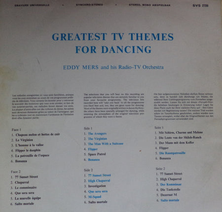Eddy Mers And His Orchestra : Greatest TV Themes For Dancing (LP, Album)