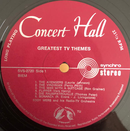 Eddy Mers And His Orchestra : Greatest TV Themes For Dancing (LP, Album)