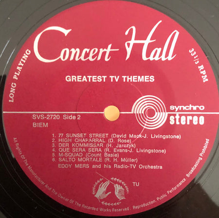 Eddy Mers And His Orchestra : Greatest TV Themes For Dancing (LP, Album)