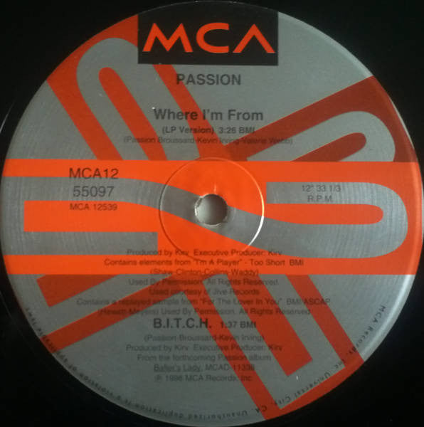 Passion : Where I'm From (12")