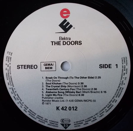 The Doors : The Doors (LP, Album, RE)