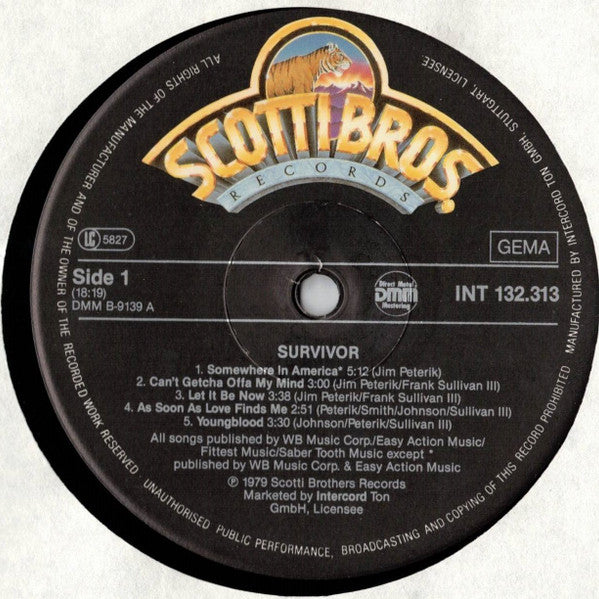 Survivor : Survivor (LP, Album, RE)