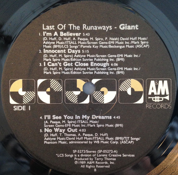 Giant (4) : Last Of The Runaways (LP, Album)