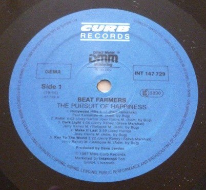 The Beat Farmers : The Pursuit Of Happiness (LP, Album)