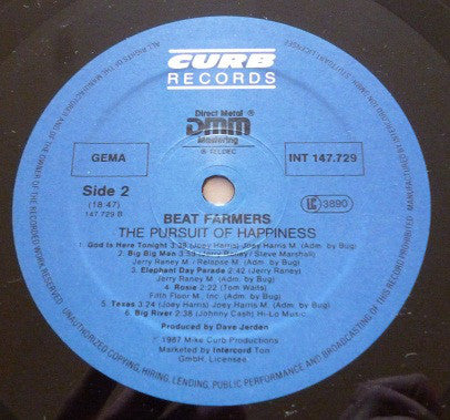 The Beat Farmers : The Pursuit Of Happiness (LP, Album)