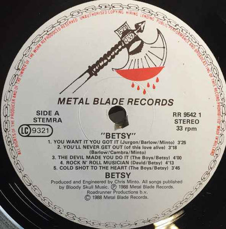 Betsy Weiss - Betsy (LP) (Near Mint (NM or M-))