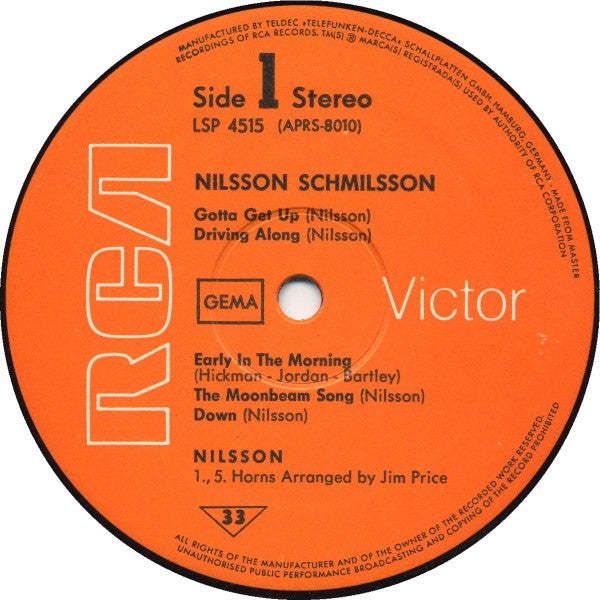 Harry Nilsson : Nilsson Schmilsson (LP, Album)