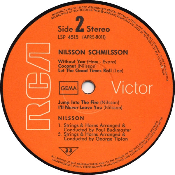 Harry Nilsson : Nilsson Schmilsson (LP, Album)
