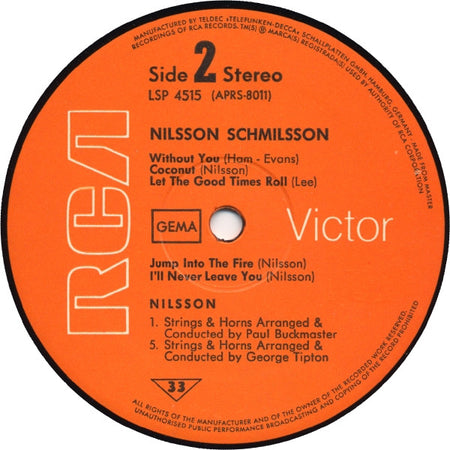 Harry Nilsson : Nilsson Schmilsson (LP, Album)
