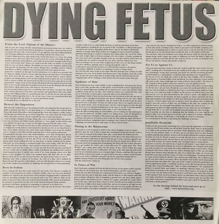Dying Fetus : Destroy The Opposition (LP, Album, Ltd, Cle)