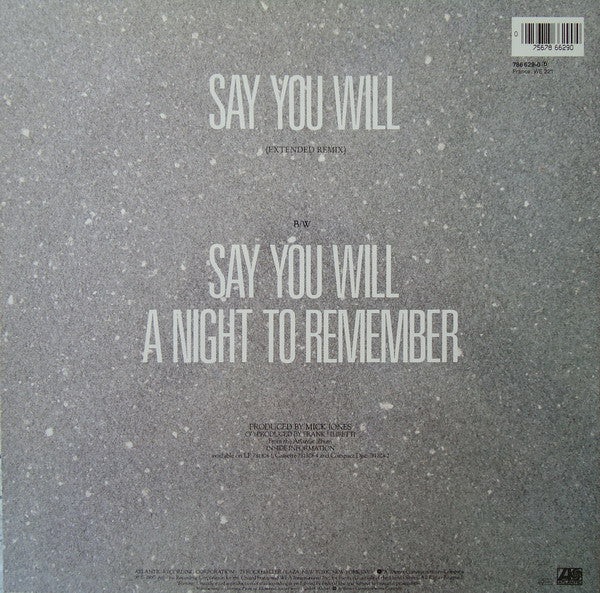 Foreigner : Say You Will (12", Maxi)
