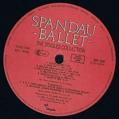 Spandau Ballet The Singles Collection (LP) (Very Good Plus (VG+))