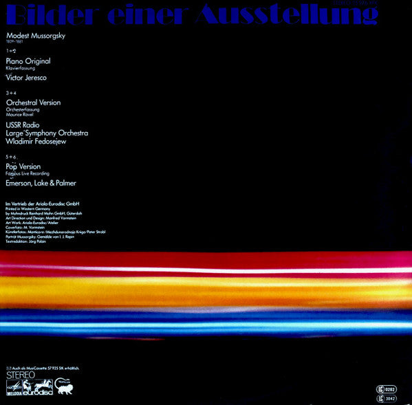Victor Eresko, Большой Симфонический Оркестр Всесоюзного Радио, Emerson, Lake & Palmer, Modest Mussorgsky : Pictures At An Exhibition (3xLP, Comp, Gat)