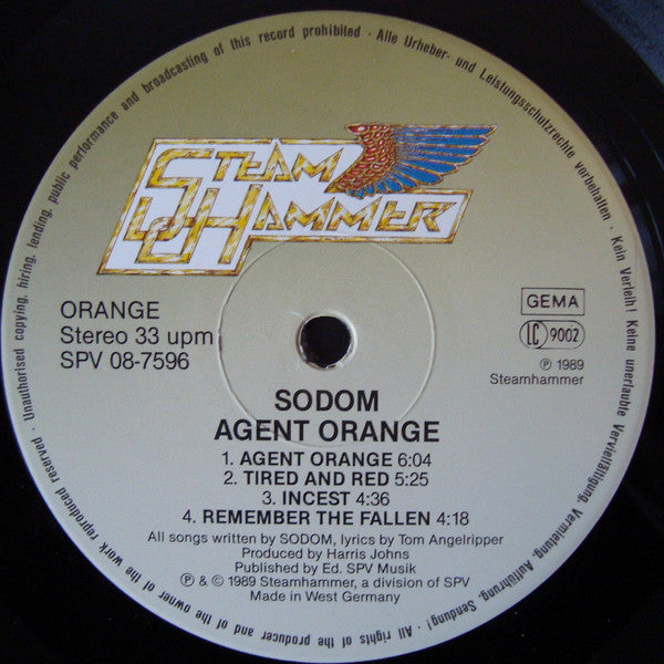 Sodom : Agent Orange (LP, Album, Gat)