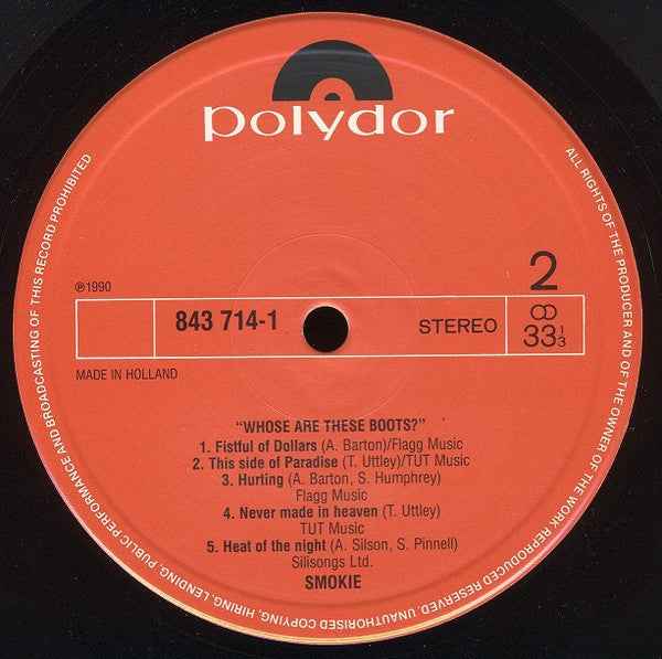 Smokie Whose Are These Boots (LP) (Near Mint (NM Or M ))