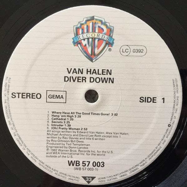 Van Halen : Diver Down (LP, Album)