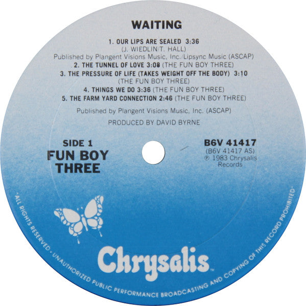 Fun Boy Three : Waiting (LP, Album, Pit)