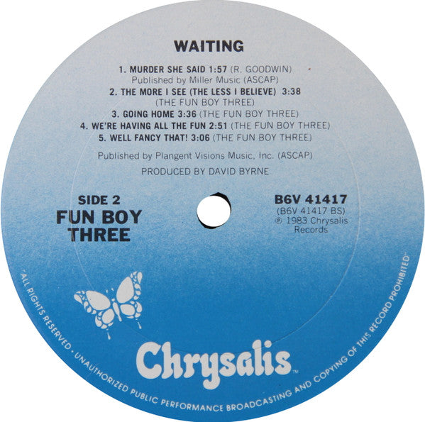 Fun Boy Three : Waiting (LP, Album, Pit)