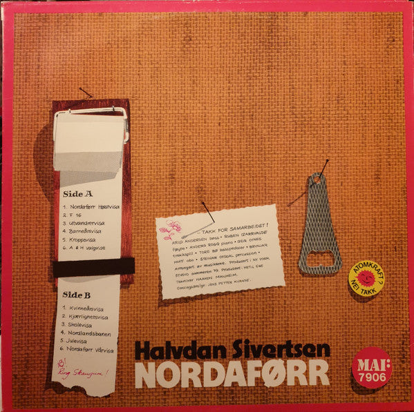 Halvdan Sivertsen : Nordaførr (LP, Album, Yel)