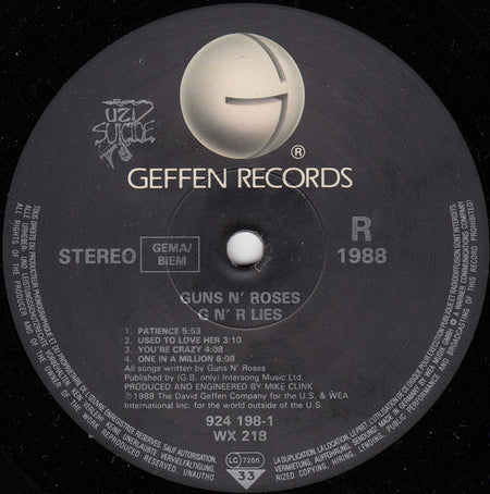Guns N' Roses : G N' R Lies (LP, Album)