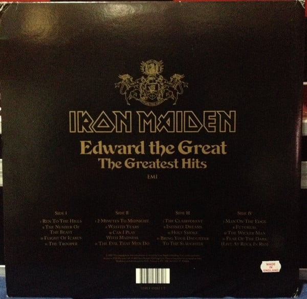 Iron Maiden : Edward The Great - The Greatest Hits (2xLP, Comp, Pic)