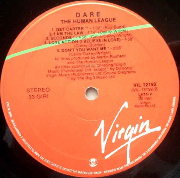 The Human League Dare! (LP) (Very Good Plus (VG+))