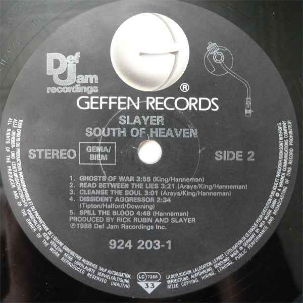 Slayer - South Of Heaven (LP) (Very Good Plus (VG+))