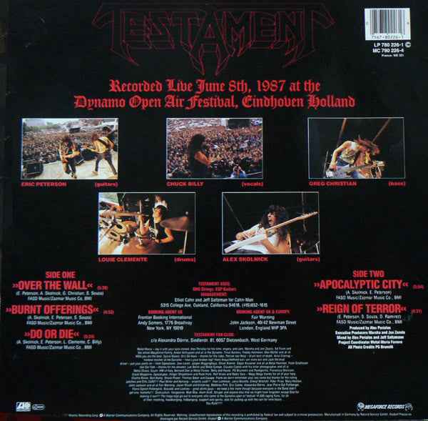Testament  - Live At Eindhoven (12") (Near Mint (NM or M-))