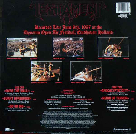 Testament  - Live At Eindhoven (12") (Near Mint (NM or M-))