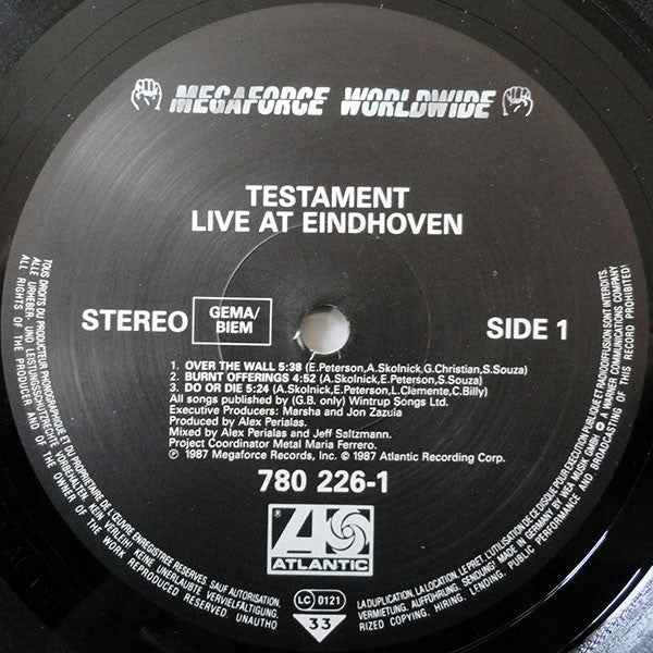 Testament  - Live At Eindhoven (12") (Near Mint (NM or M-))